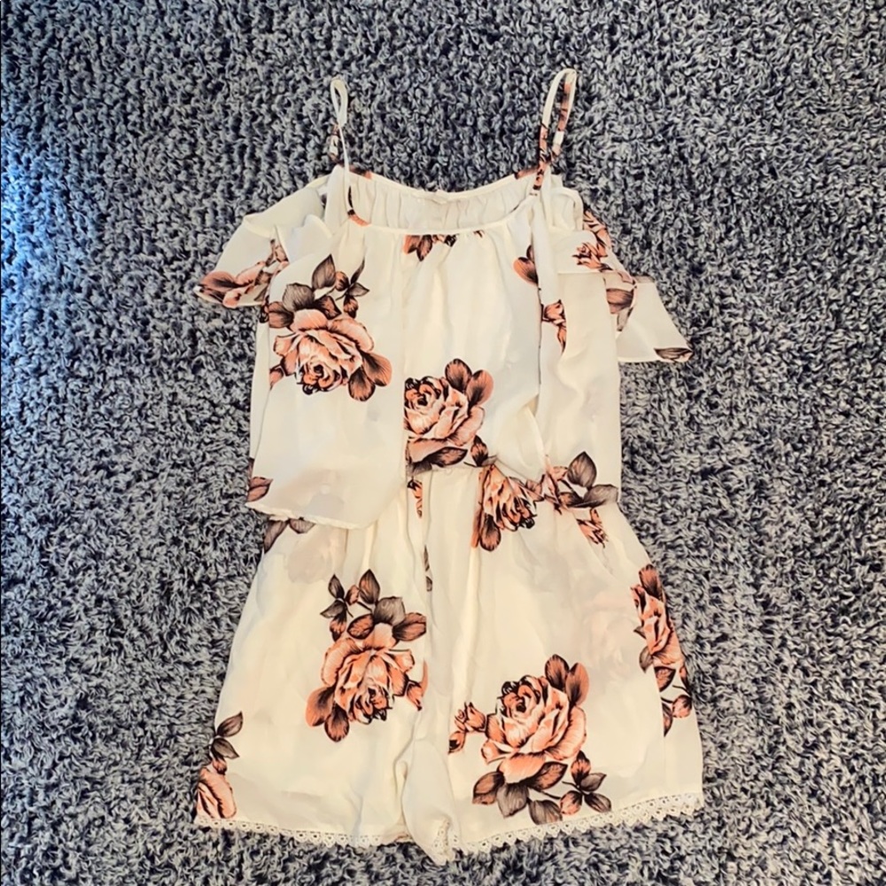 Love Tree Floral Romper